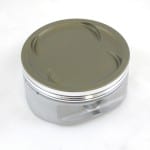 Thermal barrier coated piston top. Click image to enlarge.